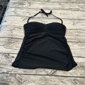 Athleta Black Halter Tankini Top Size Small